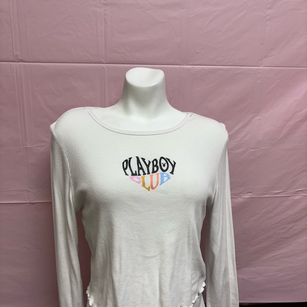 PLAYBOY White Long Sleeve Tee